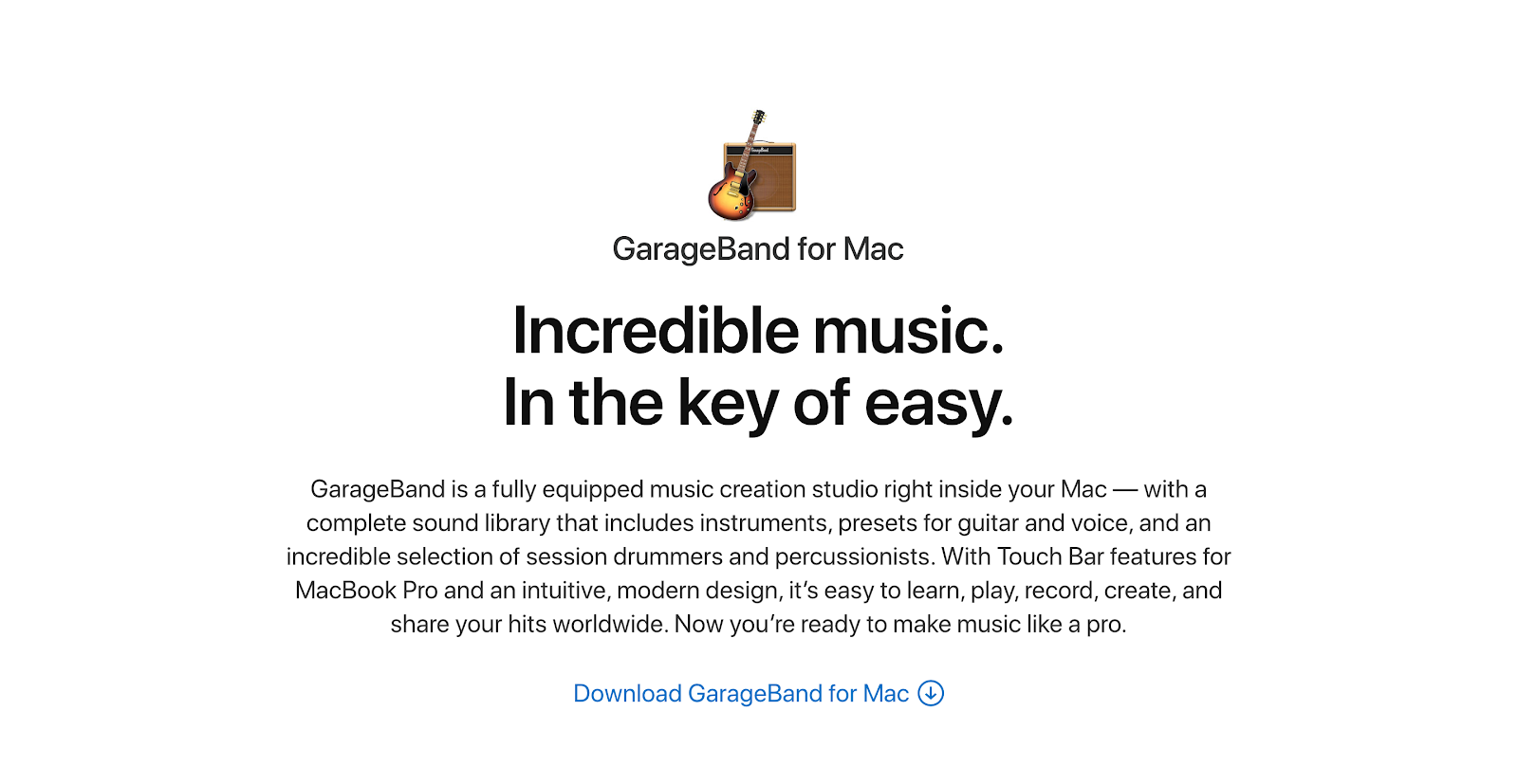 GarageBand screenshot